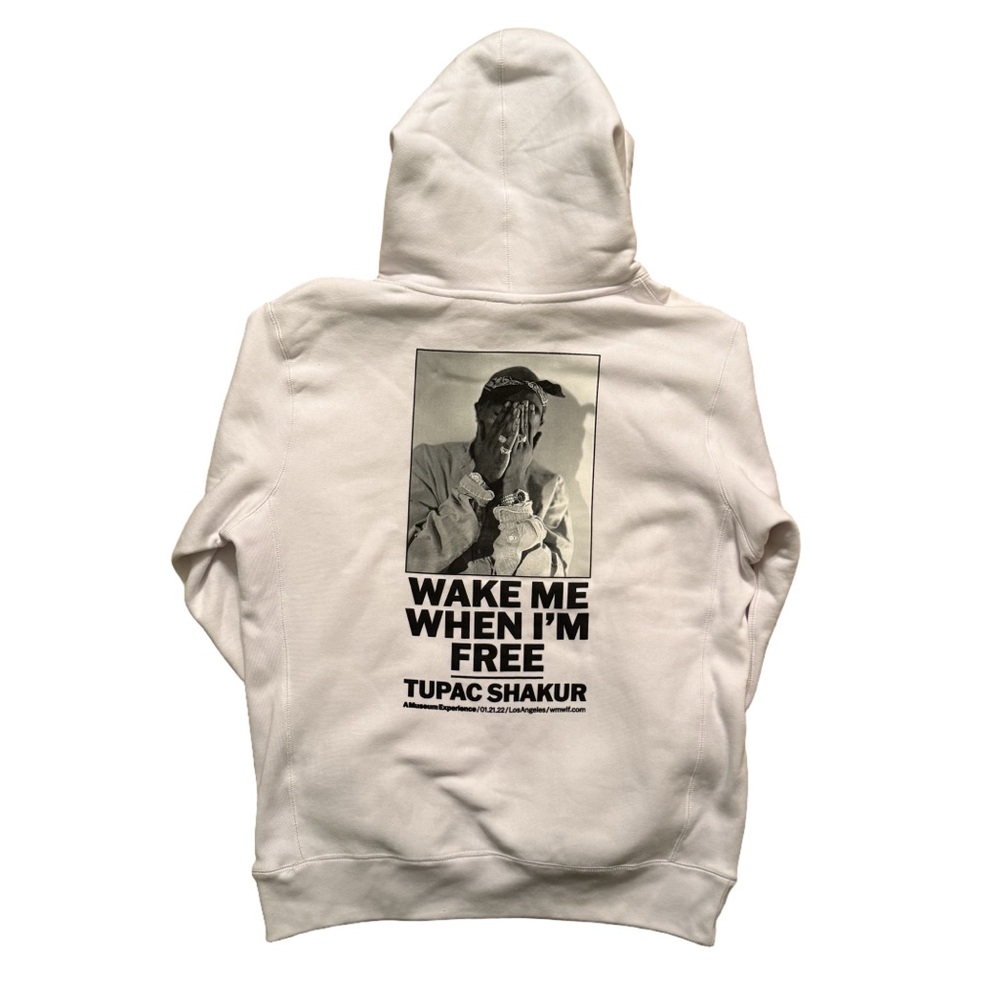 Primitive x Tupac Shakur Museum Experience Los Angeles Exclusive Hoodie White M - Picture 2 of 5
